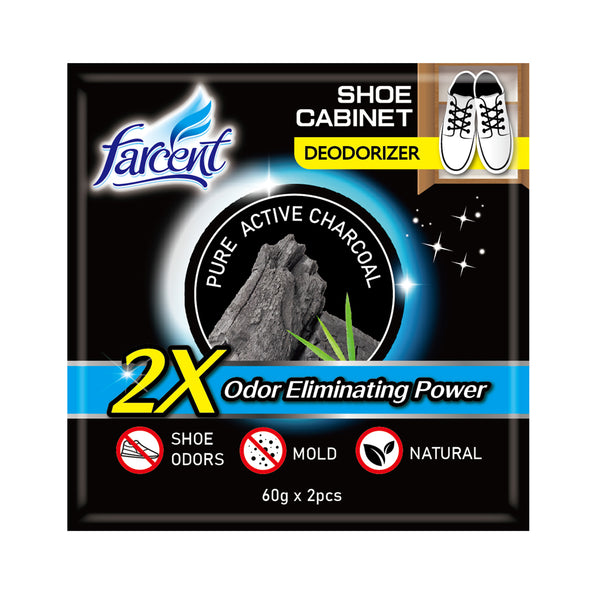 Farcent Charcoal Shoes Cupboard Deodorizer 60g x 2 (highest price)