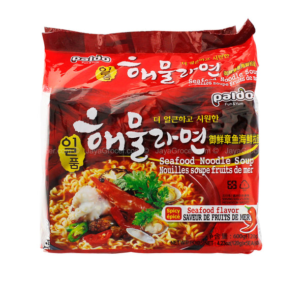 Paldo Iloom Spicy Seafood Ramen Instant Noodles 120g x 5 (highest price)