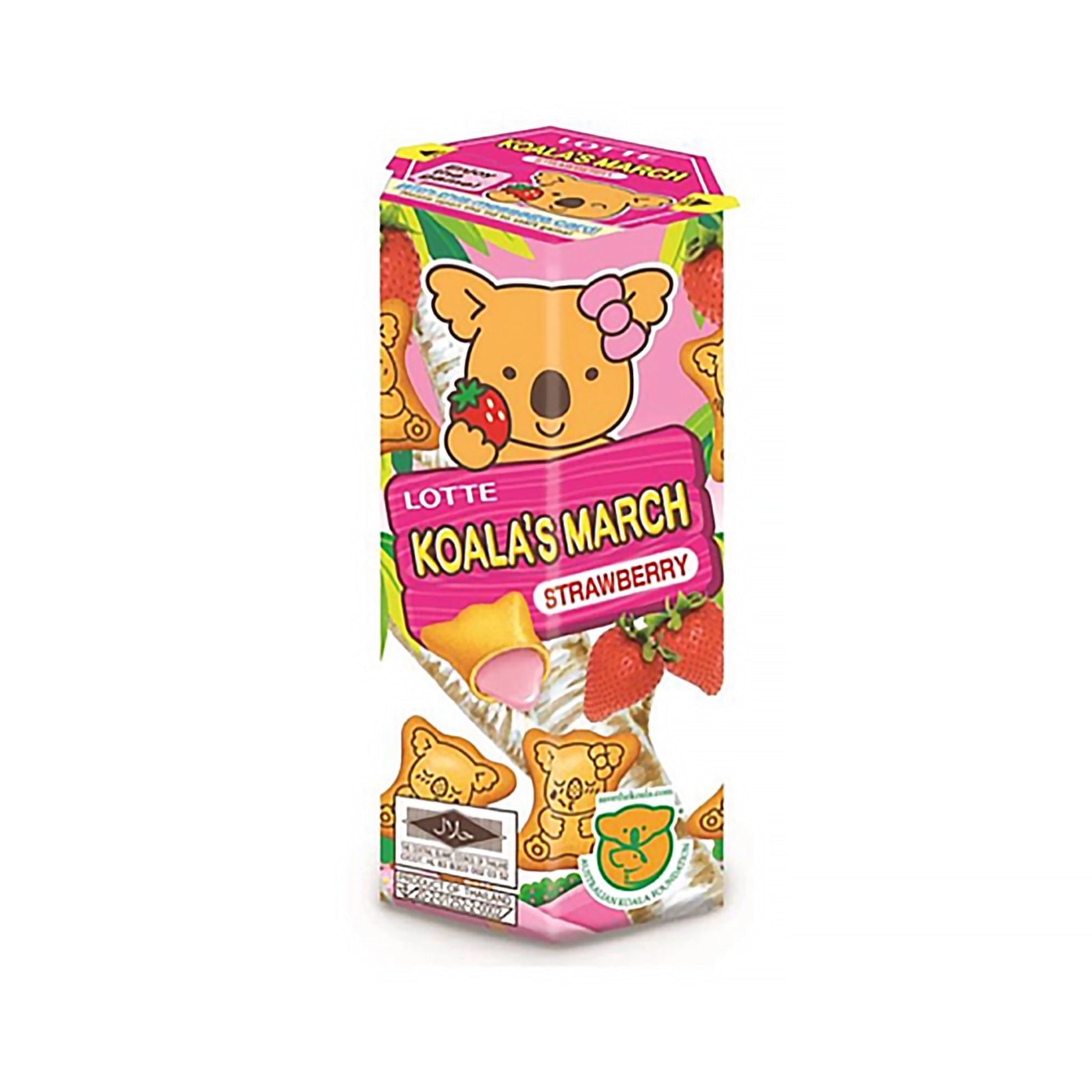 Lotte Koala's March Biscuit with Strawberry Filling 37g