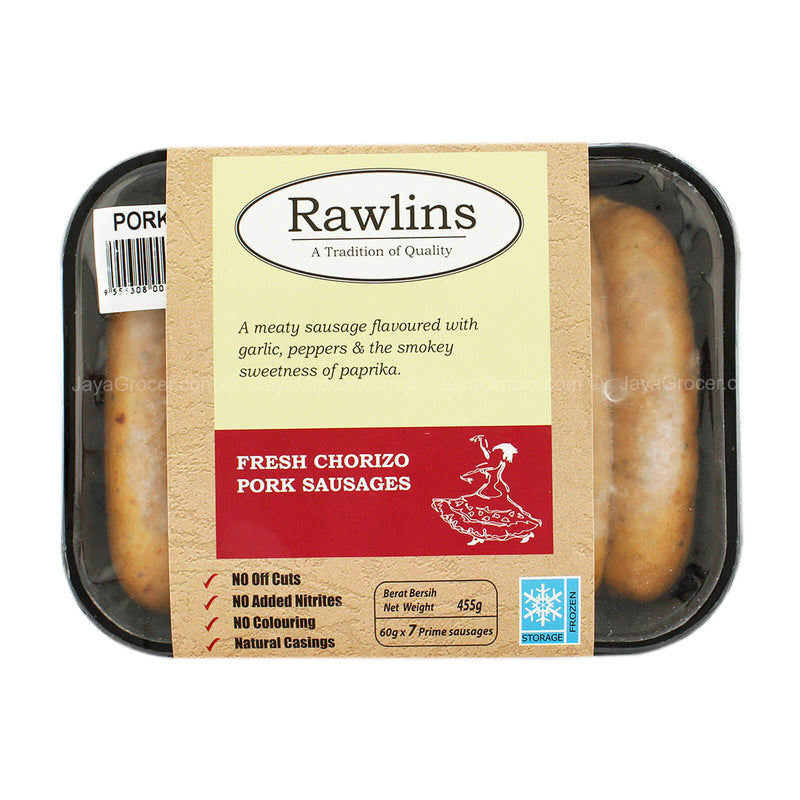 [NON-HALAL] Rawlins Pork Chorizo Sausages 455g