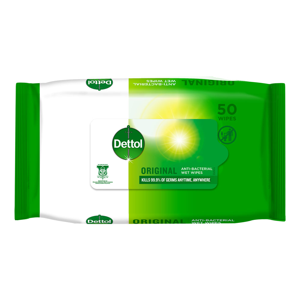 Dettol Antibacterial Wipes Original 50pcs/pack
