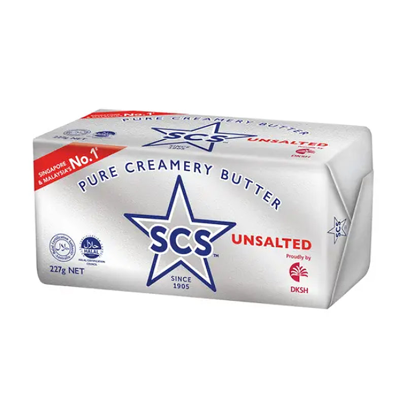 SCS Unsalted Butter Block 227g