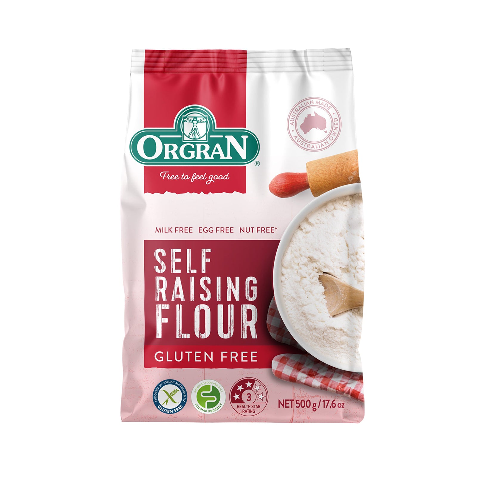 ORGRAN SELF RAISING FLOUR 500G *1