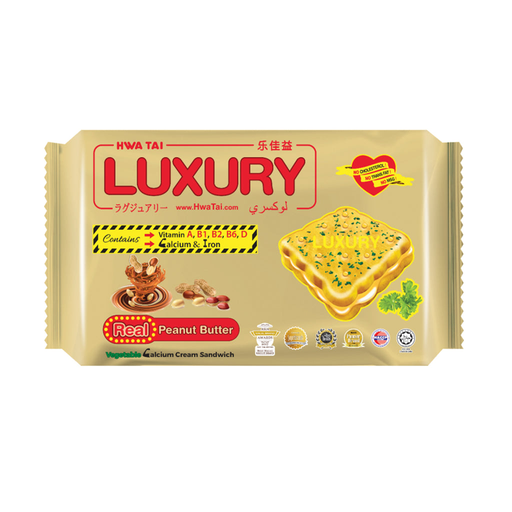 Hwa Tai Luxury Peanut Flavoured Cream Sandwich 200g