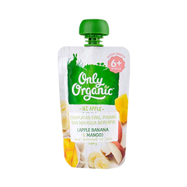 Only Organic Apple, Banana and Mango Baby Fruit 120g (highest price)