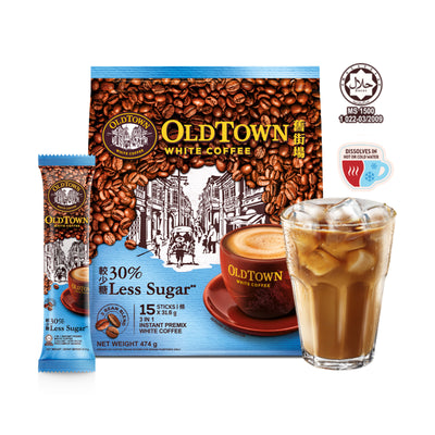 Old Town Less Sugar Instant 3 in 1 Premix White Coffee 31.6g x 15