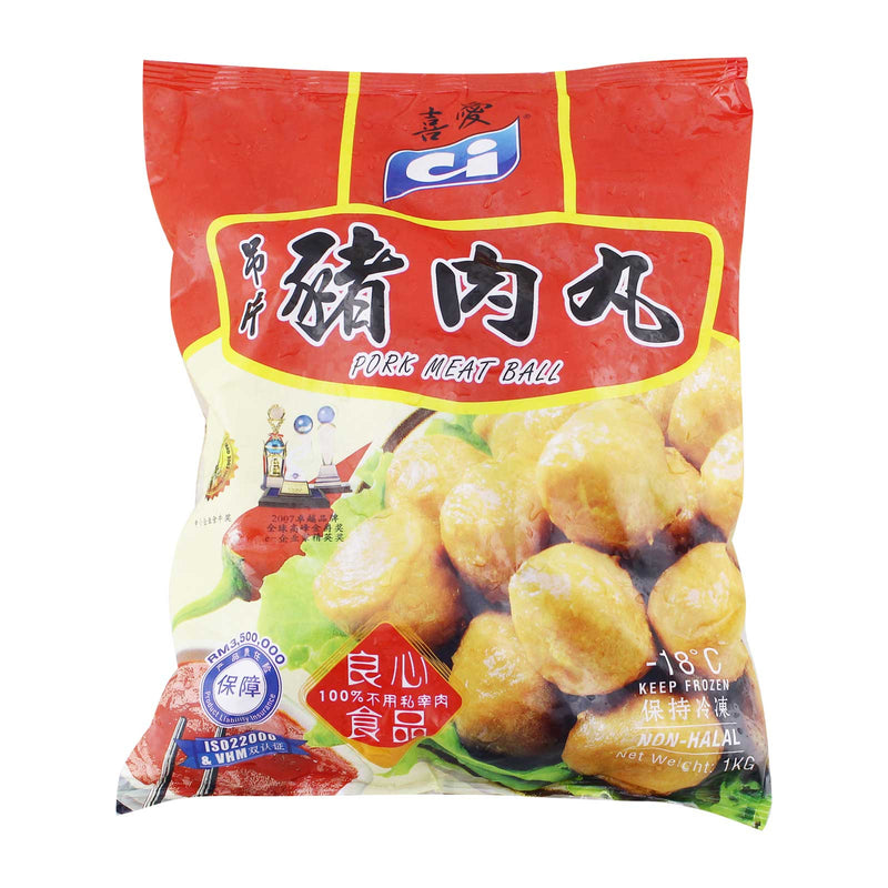 [NON-HALAL] CI Pork Meat Ball C35 (Large Size) 1kg