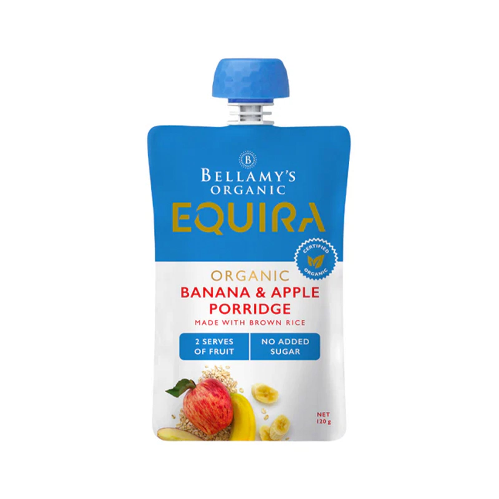 BELLAMYS WET POUCH BANANA APPLE 120G