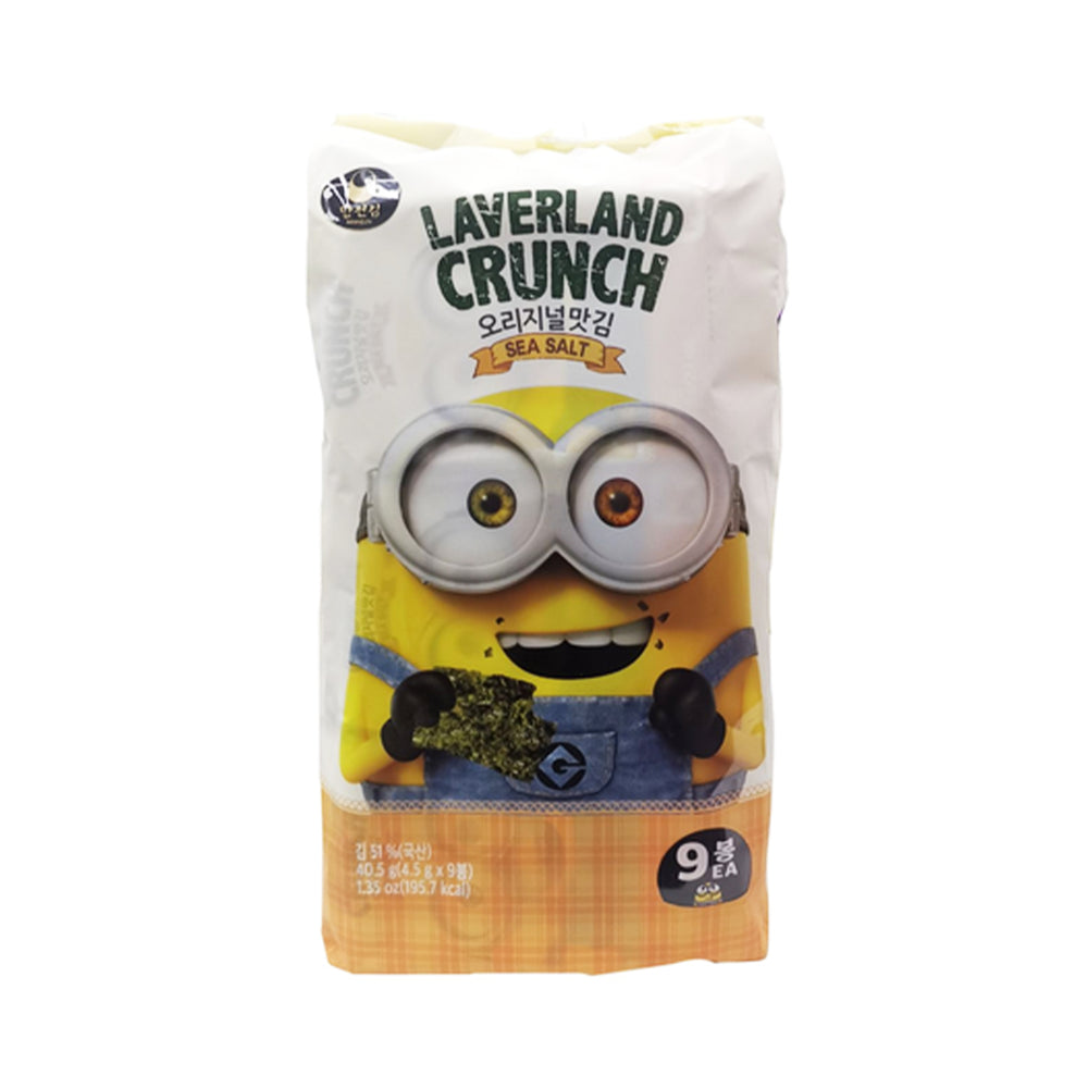 Manjun Laverland Crunch Sea Salt Seaweed Snack 40.5g