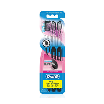 Oral B Ultrathin Black Tea B2F1 Toothbrush 3pcs/pack