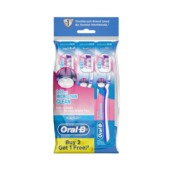 Oral-B Complete Micro-Thin Clean Toothbrush 2+1pcs (highest price)