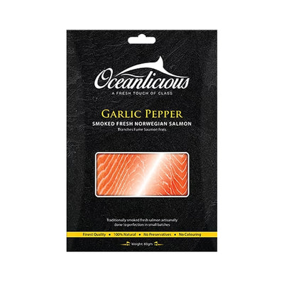 Oceanlicious Smoked Salmon Garlic & Pepper 