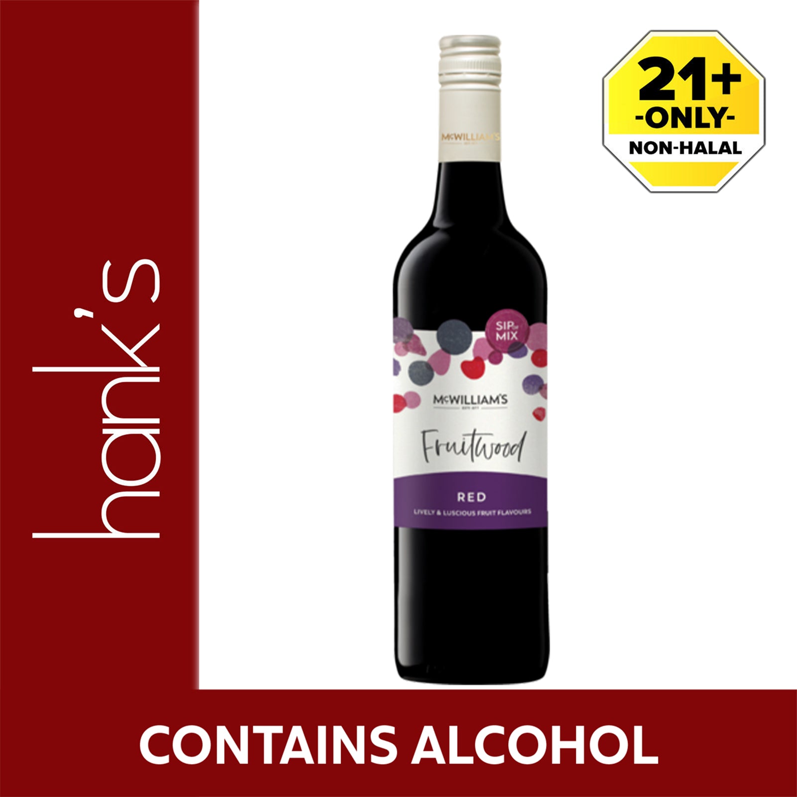 MCWILLIAM'S FRUITWOOD RED (SWEET) 750ML