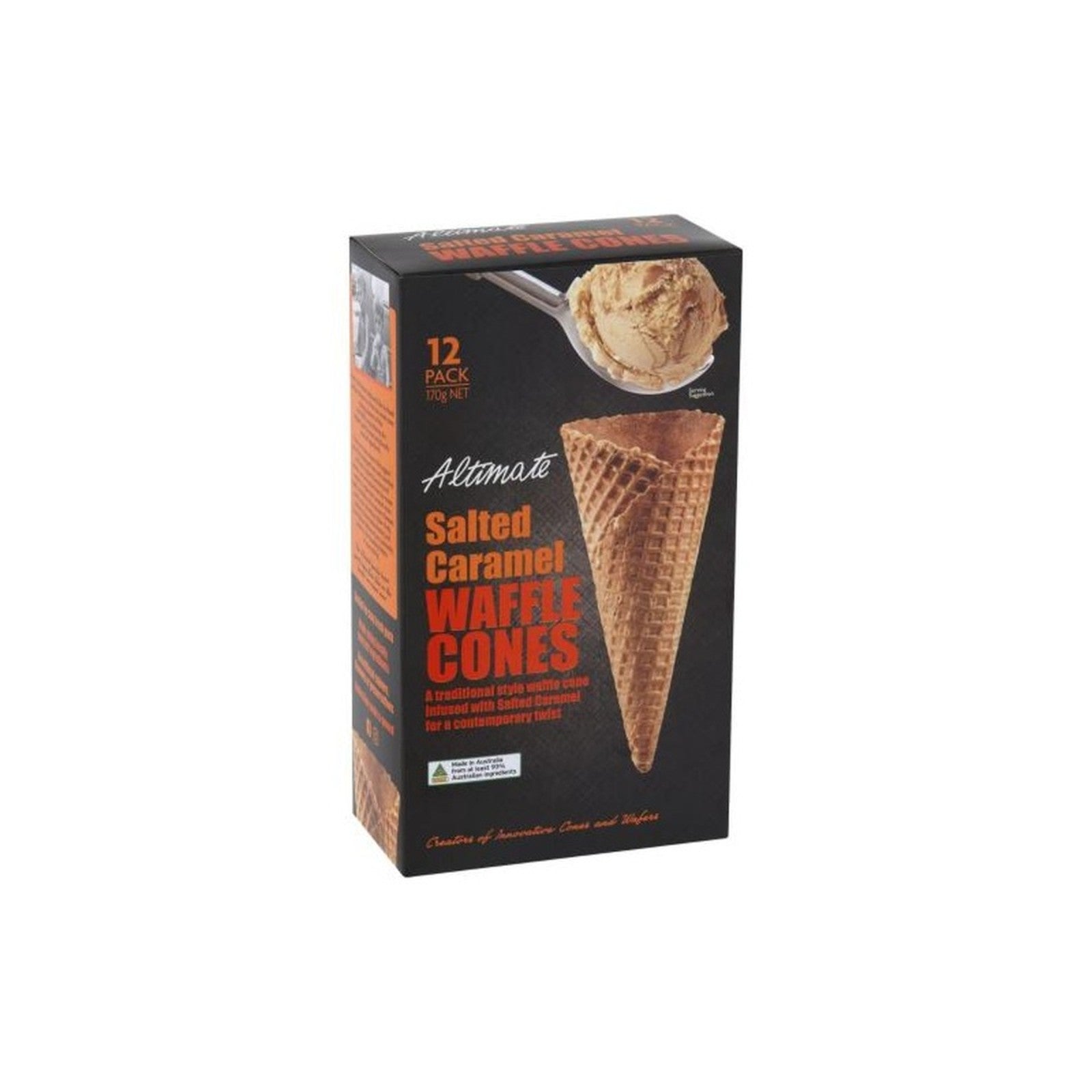 Altimate Salted Caramel Waffle Cones 1 pack
