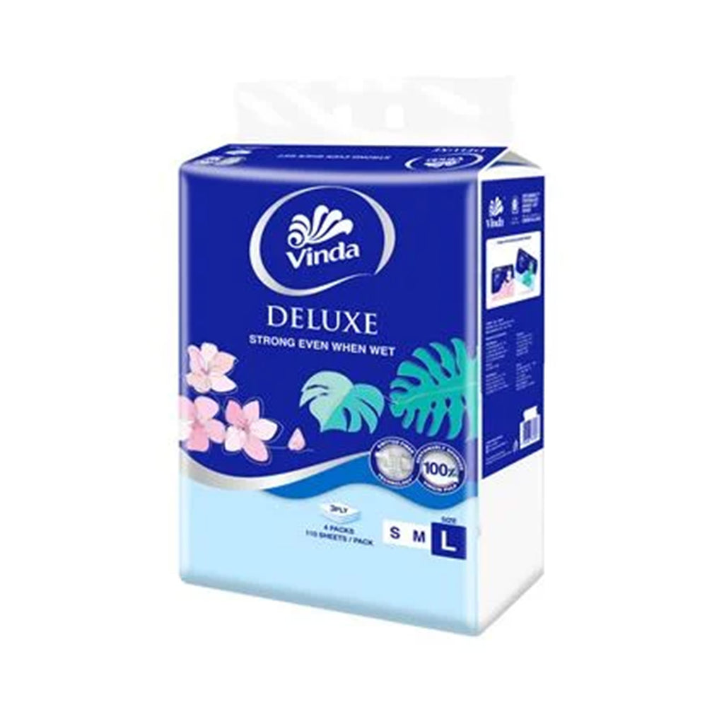 Vinda Deluxe 3ply Facial Tissues Soft Pack 110pcs x 4