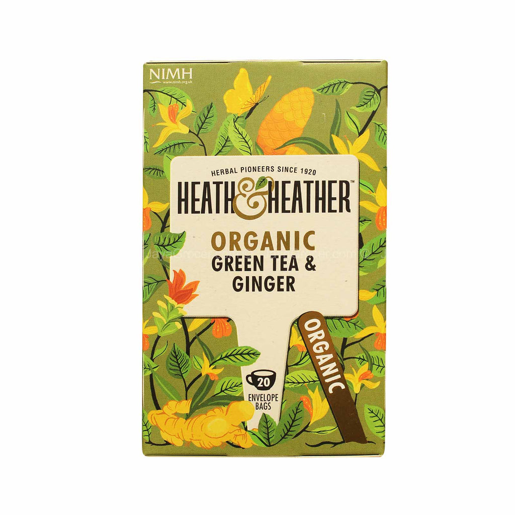 Heath & Heather Organic Green Tea & Ginger Tea 20pcs/pack