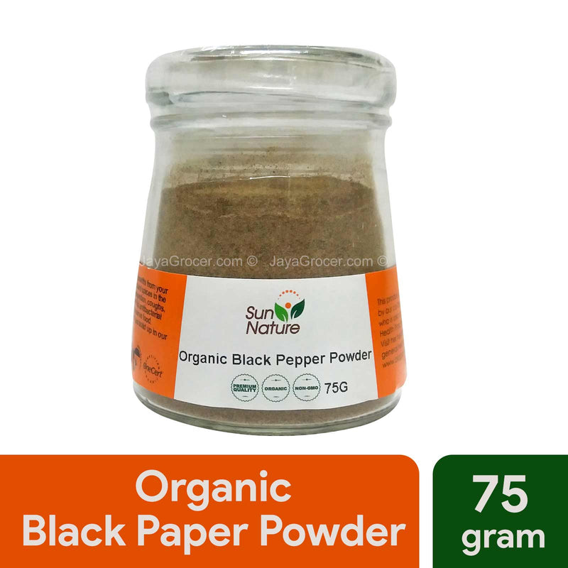 Sun Nature Organic Black Pepper Powder 75g