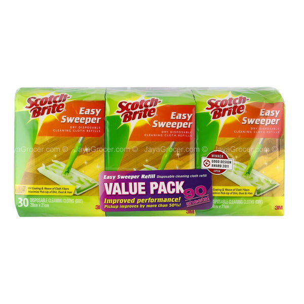 Scotch Brite Easy Sweeper Dry Dispose Refill 30pcs x 3