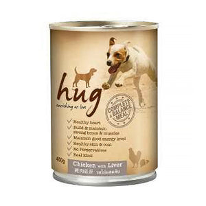 Hug Chicken with Liver Canned Dog Food 400g