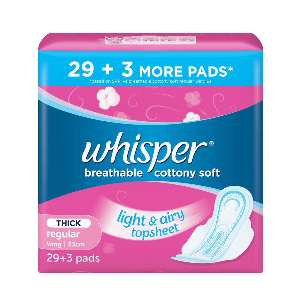 Whisper Cottony Soft Protection Day Wing Pad 16pcs x 2packs
