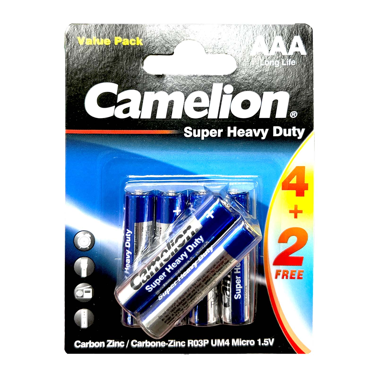 Camelion Super Heavy Duty AAA Battery 6pcs/pack