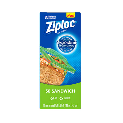 Ziploc Sandwich Bag 16.5 x 14.9cm 50pcs/pack