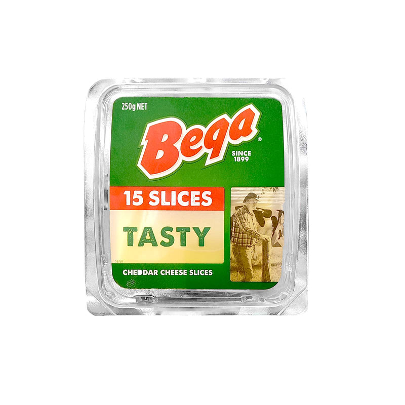 Bega Tasty Cheddar Cheese Slices 250g