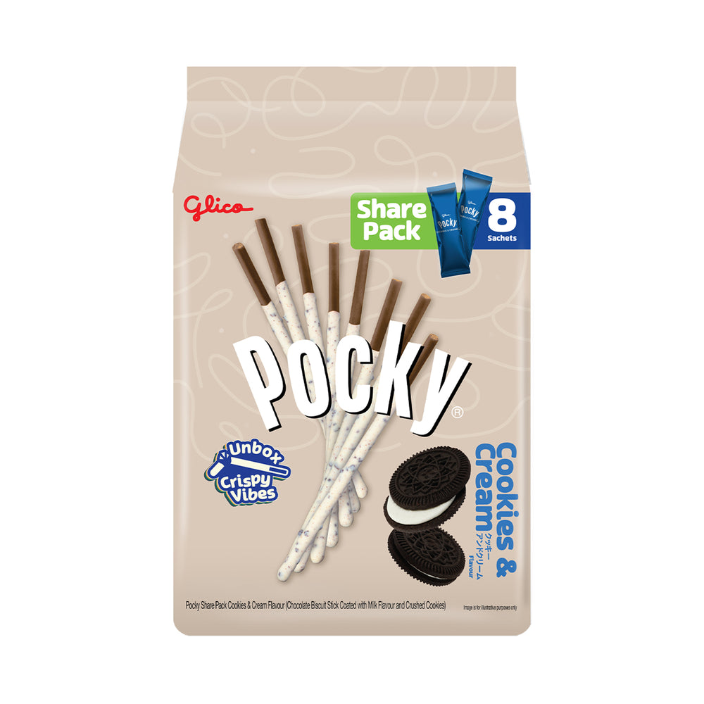 Pocky Cookies & Cream Biscuit Stick Family Pack 168g