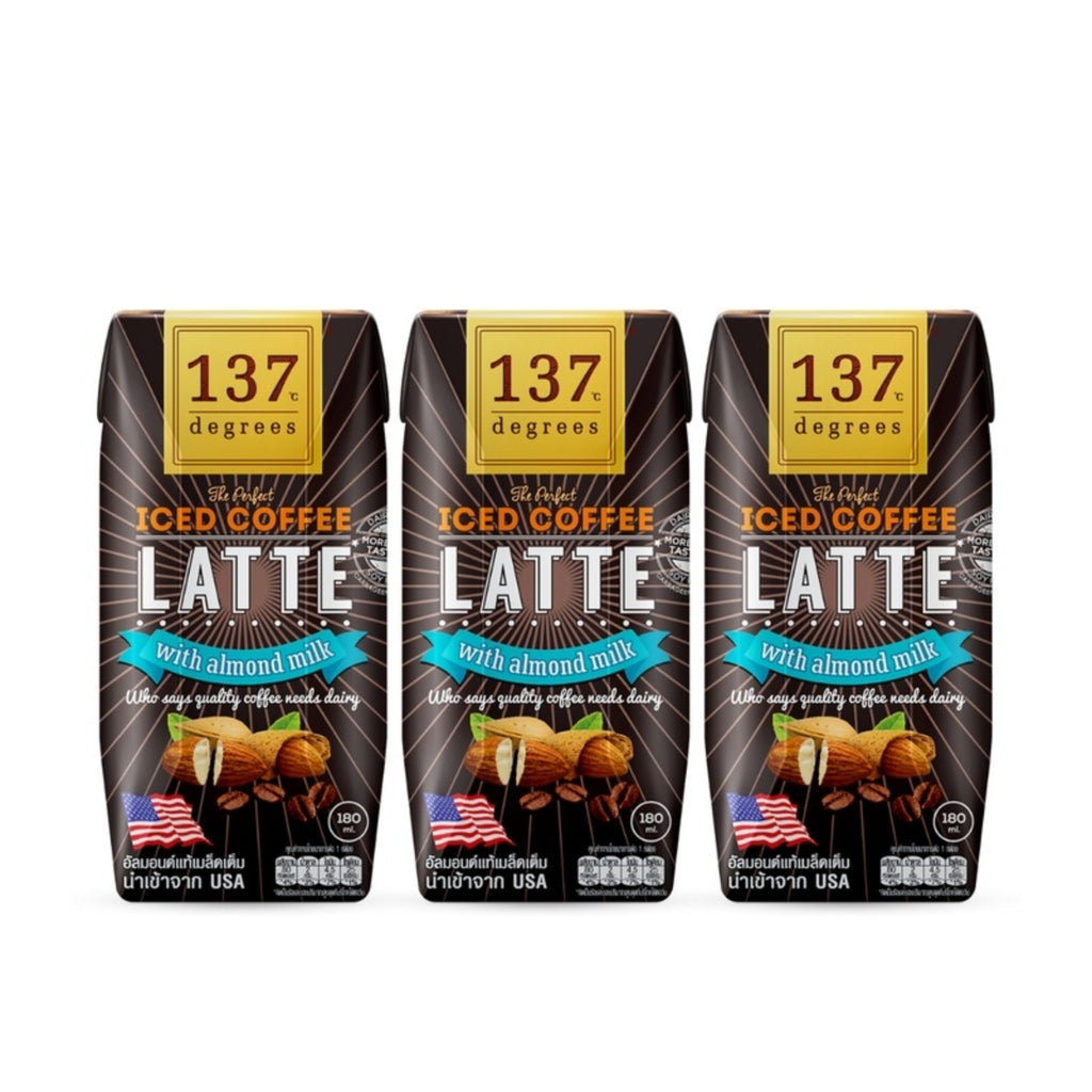 137 Degrees Almond Milk Coffee Latte 180ml x 3