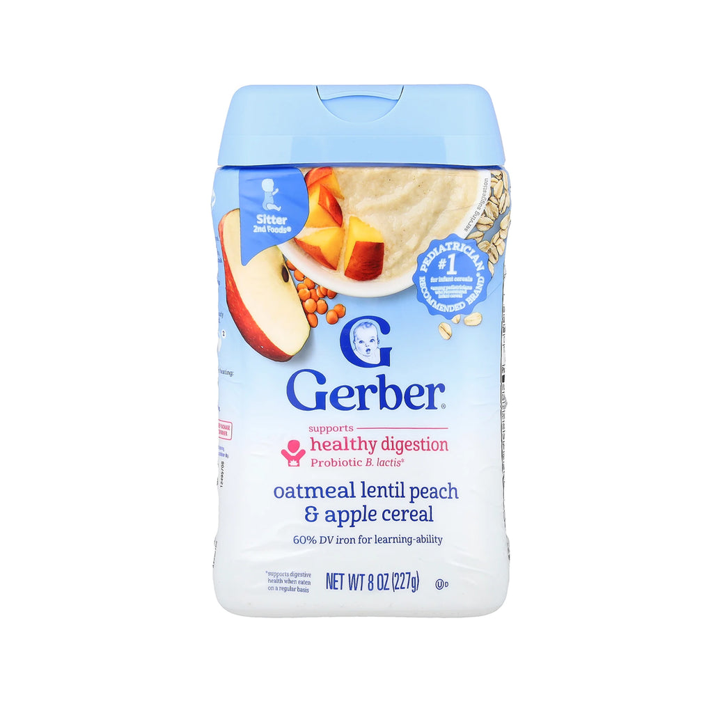 Gerber 2nd Foods Probiotic Oatmeal Peach Apple Baby Cereal 227g