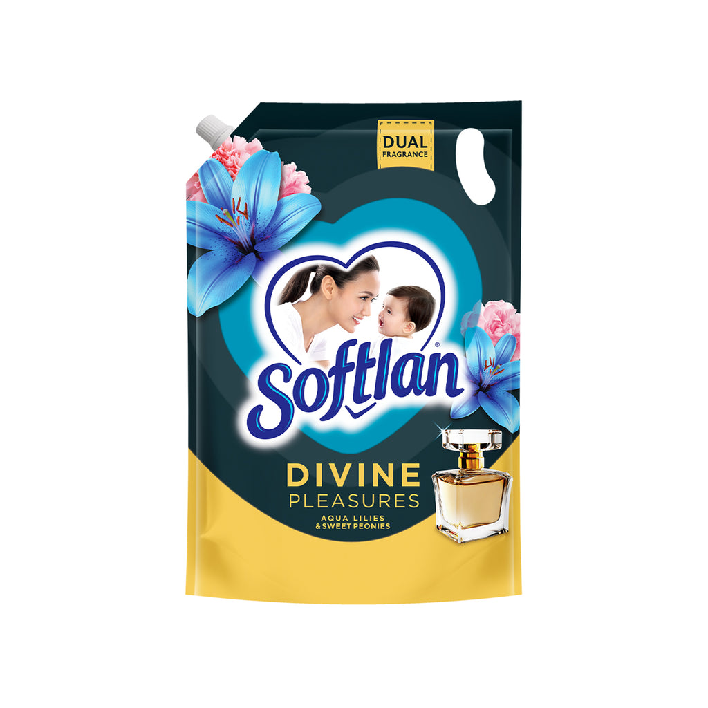 Softlan Divine Pleasures Aqua Lilies & Sweet Peonies Fabric Softener 1.3L