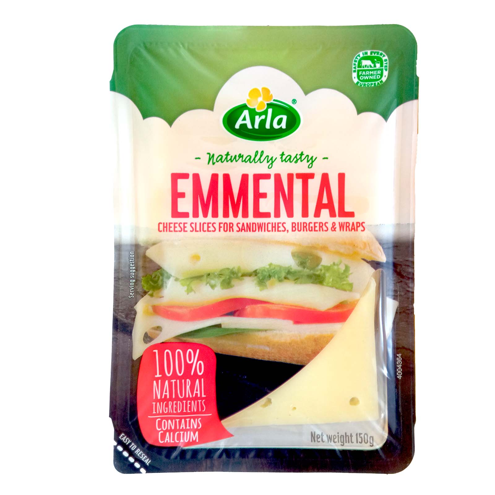 Arla Emmental Natural Slice Cheese 150g