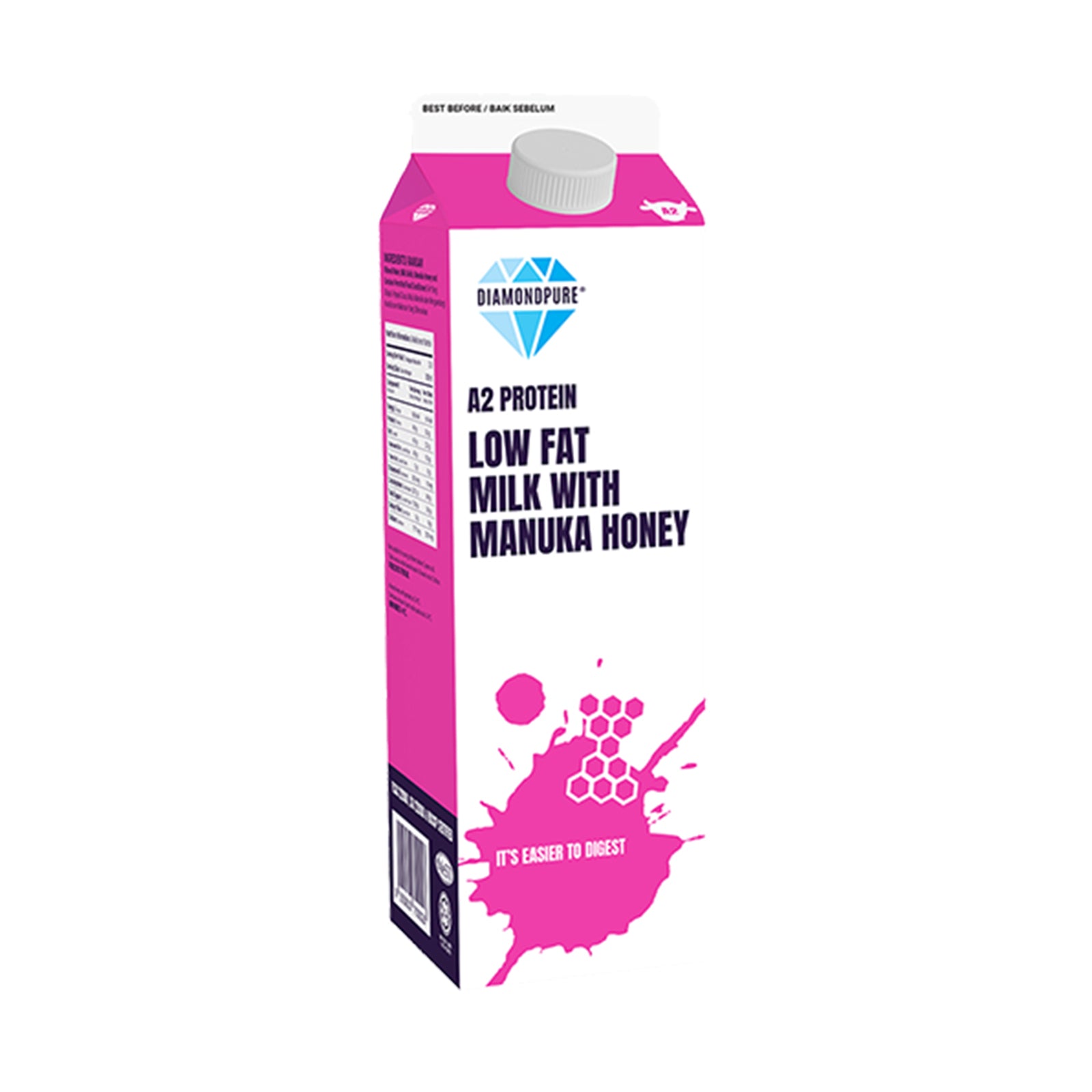 DIAMONDPURE MILK WITH MANUKA HNY 1LIT