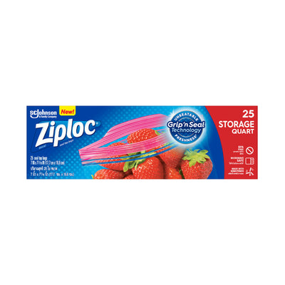 Ziploc Storage Quart Bags 25pcs/pack