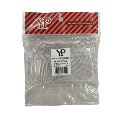 YP Mini Spoon 3inch Clear 50pcs/pack