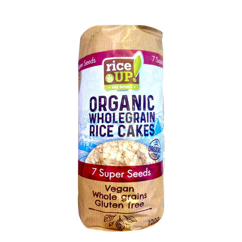 RiceUP! Organic Wholegrain Rice Cakes, 7 Super Seeds 120g