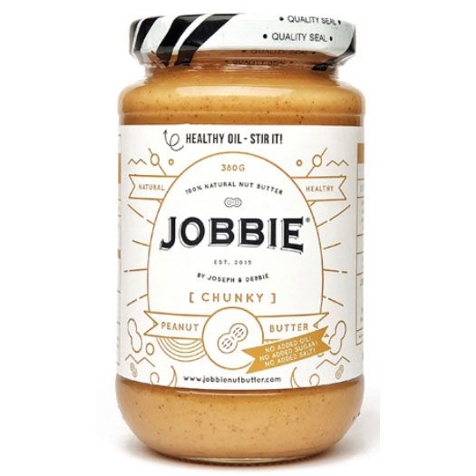 Jobbie Chunky Pure Peanut Butter (No Sugar and Salt) 380g