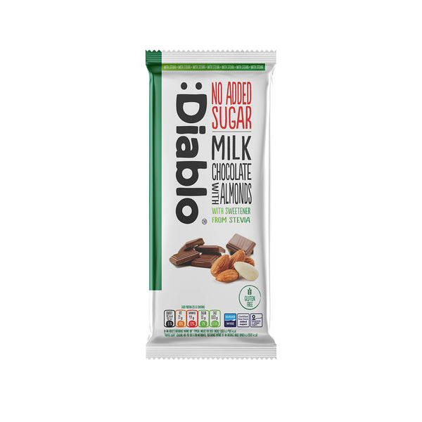 Diablo Stevia Milk Chocolate Almond 75g (highest price)
