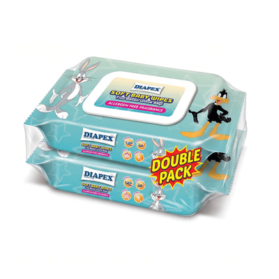 Diapex Soft Baby Wipes with Fragrance 80pcs x 2