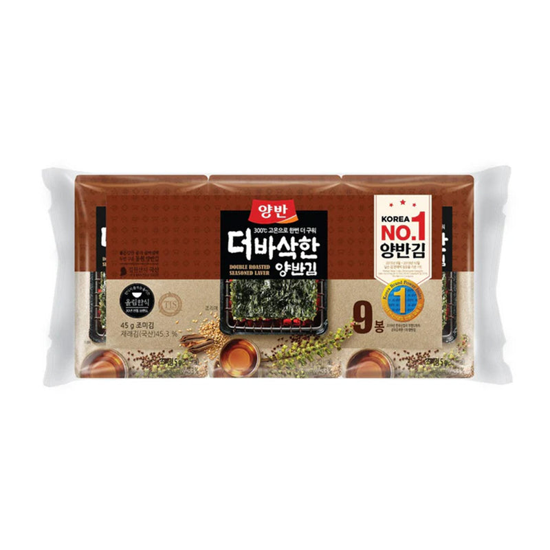 Yangban Double Roasted Seasoned Laver Seaweed 5g x 9