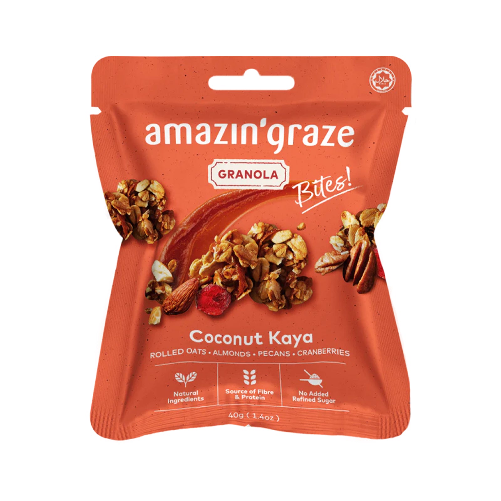 Amazin’ Graze Coconut Kaya Granola Bites 40g