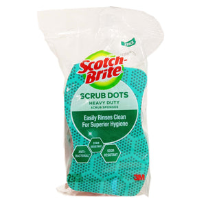 Scotch Brite Dot Heavy Duty Scrub Sponges 2pcs/pack