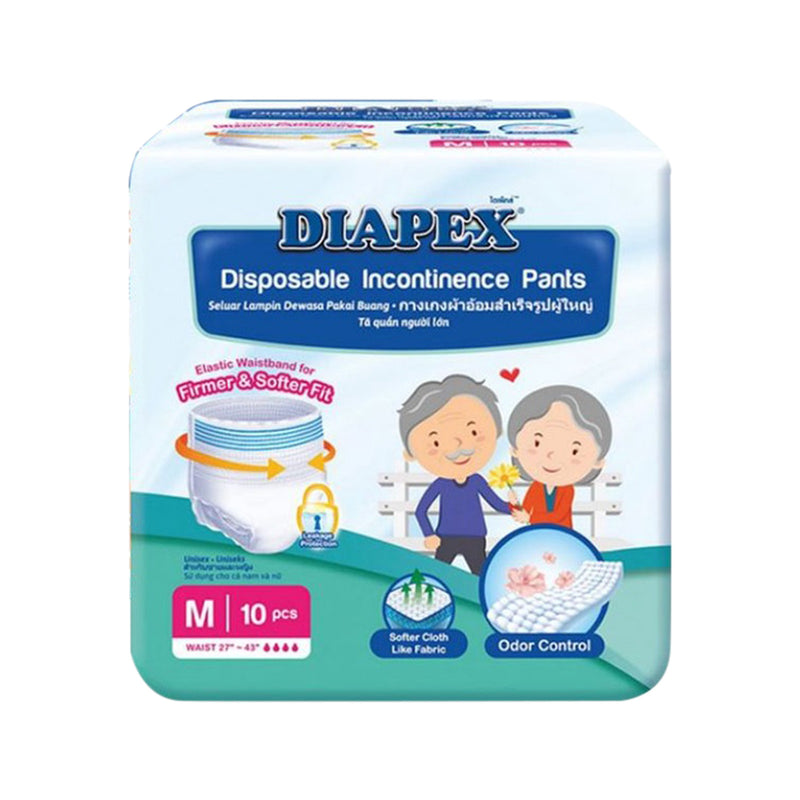 Diapex Adult Diapers Pants (Medium) 10pcs/pack