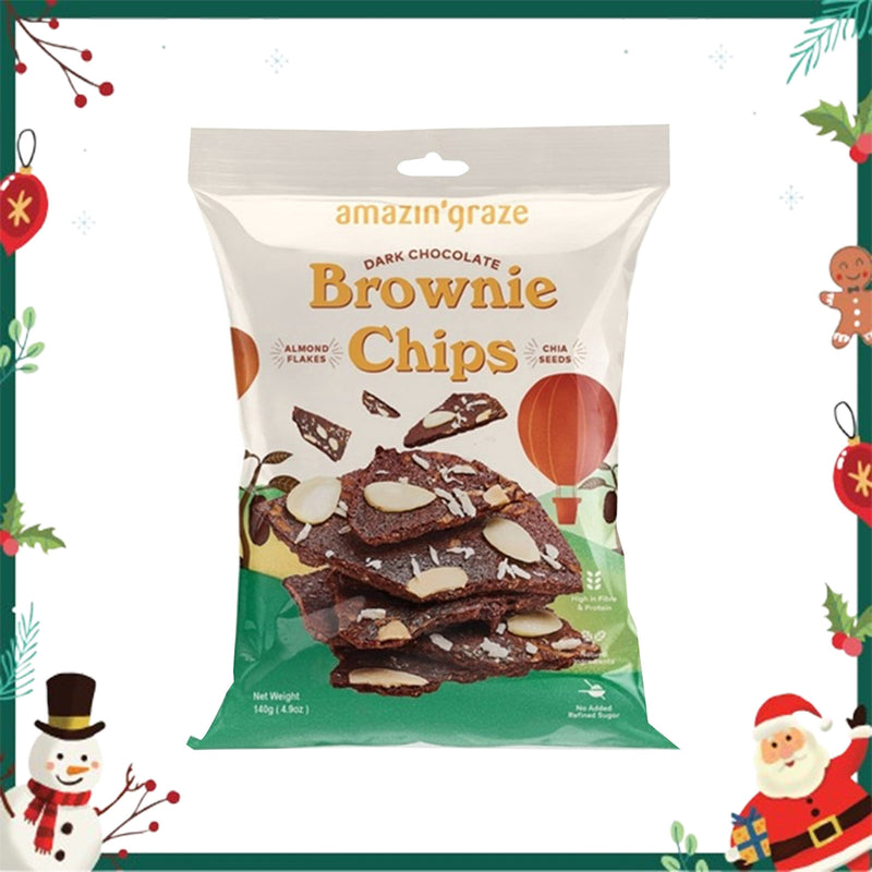 Amazin' Graze Dark Chocolate Brownie Chips 140g