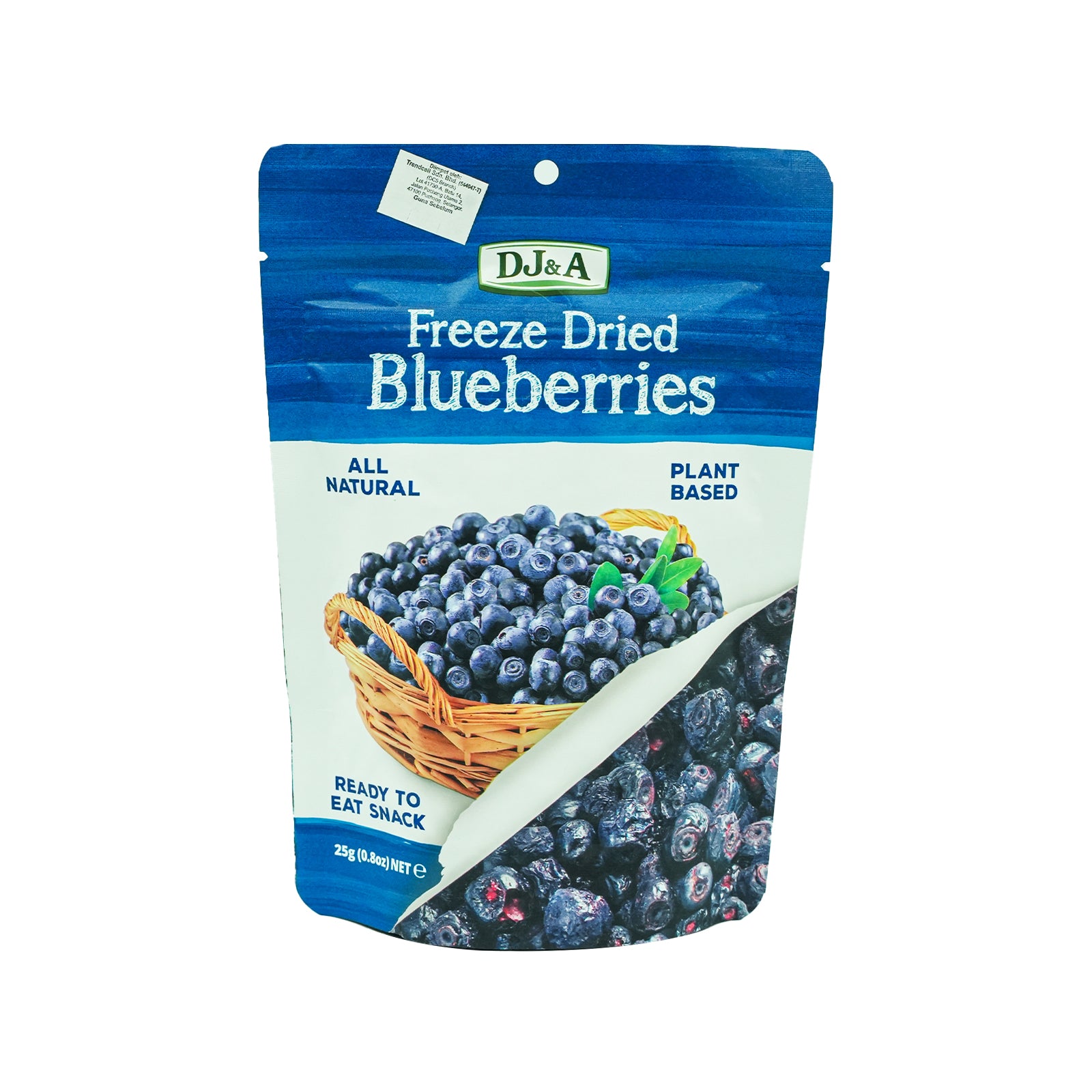 DJ & A Fruity Crisps Blueberry 25g