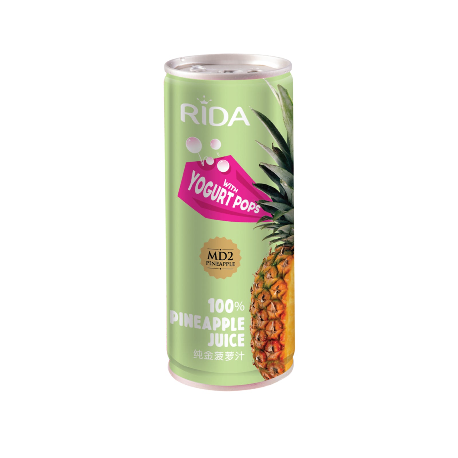 RIDA YOGURT POPS + PINEAPPLE 250ML