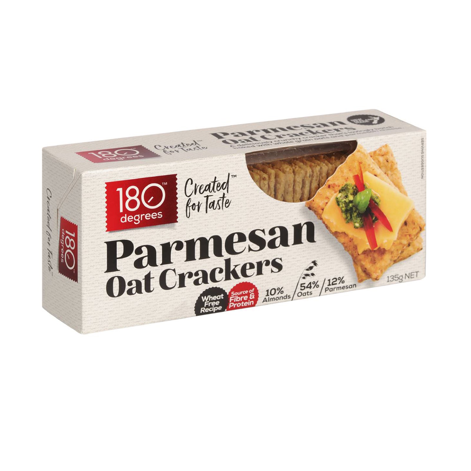 180 DEGREES OAT CRACKERS PARMESAN 135GM
