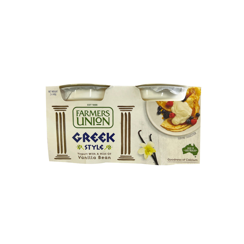 Farmers Union Greek Style Vanilla Yogurt 140g x 2