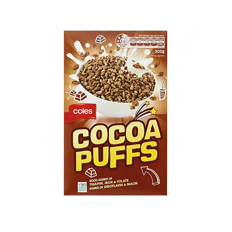Coles Breakfast Cereal Cocoa Puffs 300g