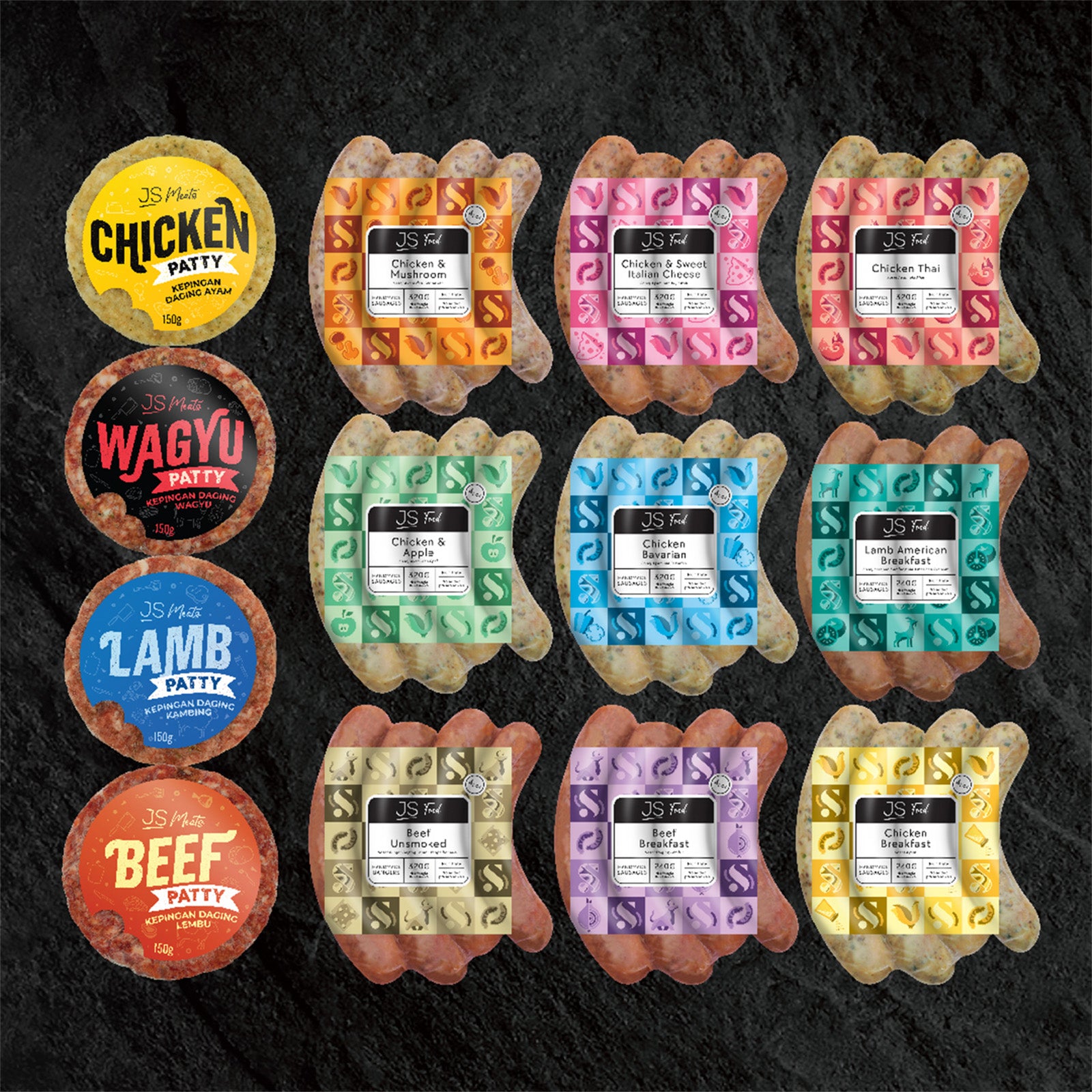 JS Meats Chicken Thai Sausage 4pcs/pack